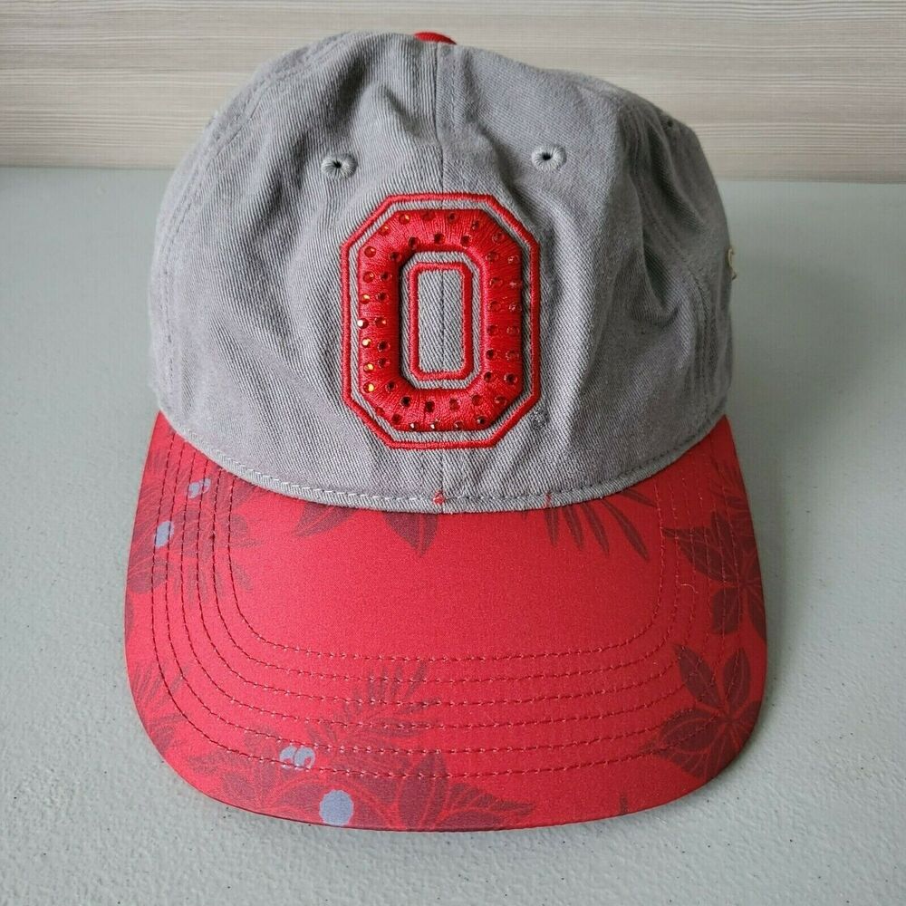 NCAA OSU Buckeyes‎ Ohio State University Sequin Bling Sparkle Adjustable Hat